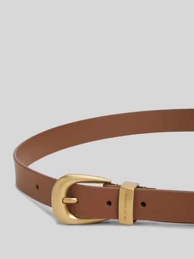 Tommy Hilfiger Riem van puur leer model 'NEW WEST 2.5' Cognac - 3
