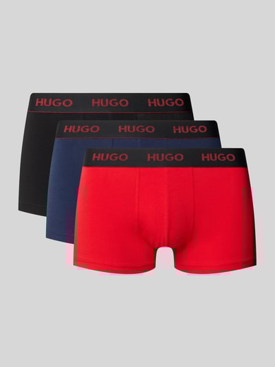 HUGO Regular fit boxershort van katoenmix in een set van 3 stuks Donkerblauw - 1