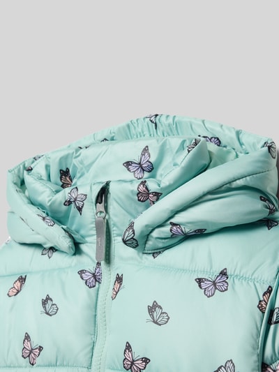 Blue Seven Regular Fit Steppjacke mit Allover-Motiv-Print Mint 2