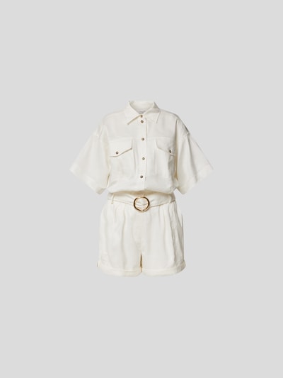 Frame Playsuit mit Taillengürtel Weiß 2