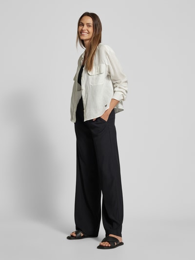 Esprit Relaxed fit stoffen broek met elastische band Zwart - 1