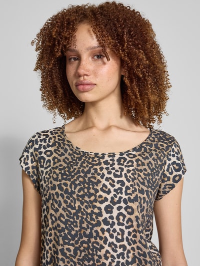 Only Regular fit T-shirt met druppelvormige hals, model 'NOVA' Zand - 3