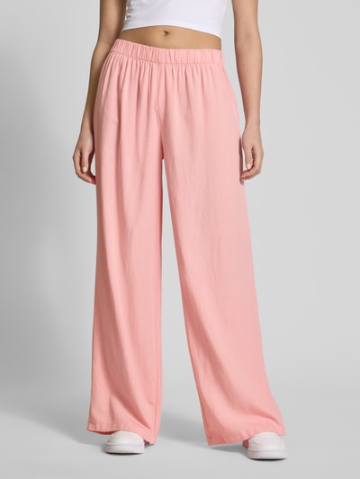 Review Wide Leg Stoffhose mit elastischem Bund Rosa 4