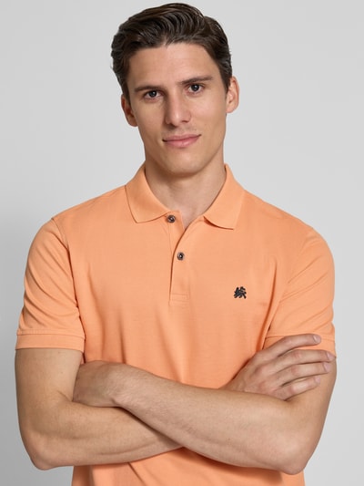 Lerros Poloshirt mit Label-Stitching Orange 3