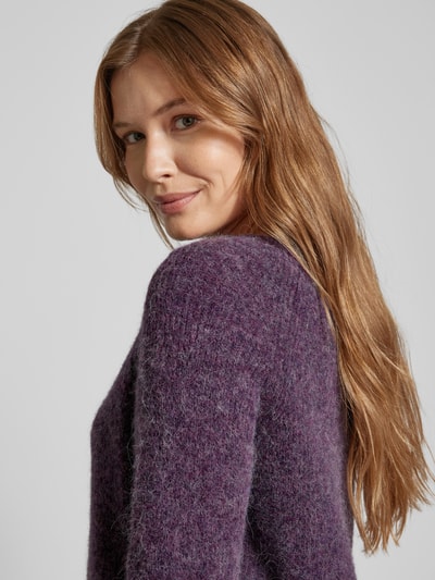 Fynch-Hatton Gebreide pullover met ribboorden Violet - 3