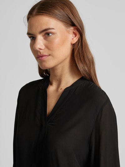 OPUS Regular Fit Bluse aus Viskose mit Stehkragen Modell 'Facura' Black 3