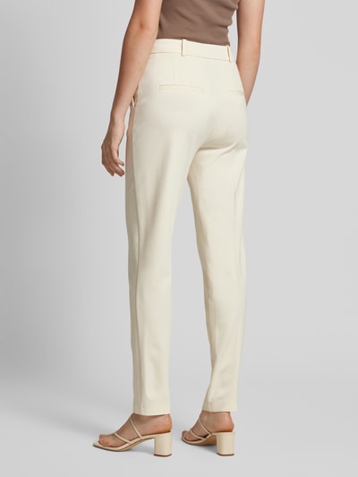 Oui Straight leg pantalon met steekzakken Ecru - 5