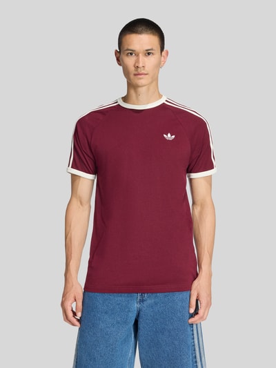 adidas Originals Regular Fit T-Shirt mit Logo Stitching Dunkelbraun 4