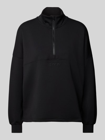 AIMN Sweatshirt mit Label-Stitching Black 1