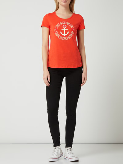 Tom Tailor Denim T-shirt met logoprint Rood - 1