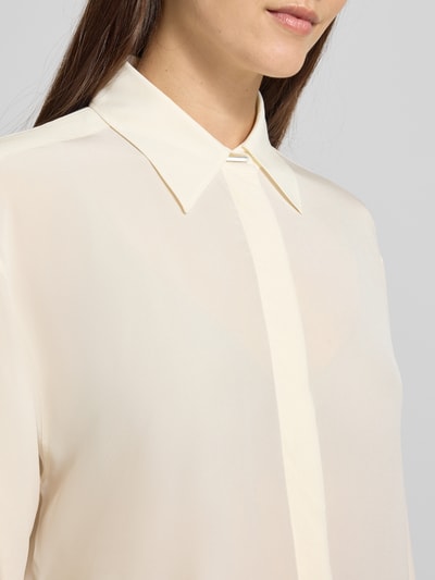 BOSS Relaxed fit blouse van pure zijde, model 'BINALIA' Offwhite - 3