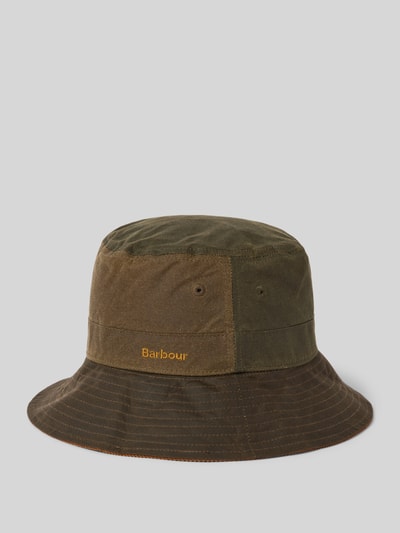 Barbour Kapelusz safari z wyhaftowanym logo model ‘BRACKLEY’ Oliwkowy 1