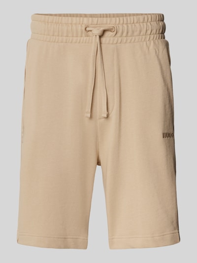HUGO Korte broek met elastische band, model 'LIAM' Beige - 2