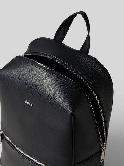 BOSS Rugzak van echt runderleer, model 'DAXTER' Zwart - 5