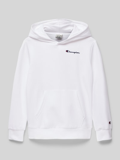 CHAMPION Hoodie mit Label-Stitching Weiss 1