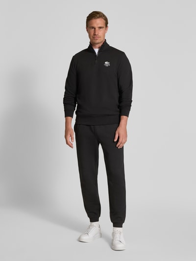 Lacoste Regular Fit Sweatshirt aus reiner Baumwolle Modell 'HERITAGE' Black 1
