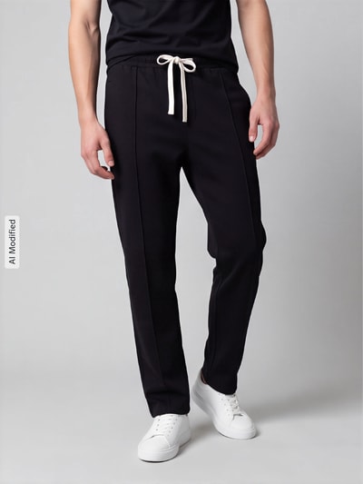 Don´t Waste Culture Loose Fit Sweathose aus reiner Baumwolle Modell 'LINO' Black 4