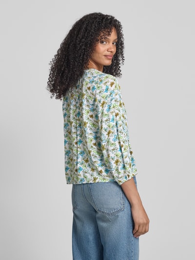Tom Tailor Denim Loose Fit Bluse mit Allover-Muster Offwhite 5