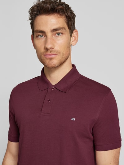 Christian Berg Men Poloshirt mit Label-Detail Bordeaux 3