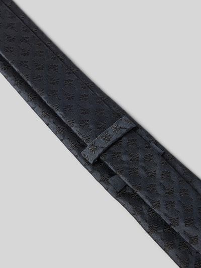 Productfoto, Seidenkrawatte im Allover-Look (7 cm) van JOOP! collectie, zuiver zijde in klassiek model met structuurpatroon, donkere tinten