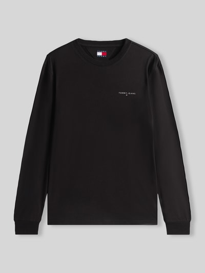 Tommy Jeans Slim Fit Langarmshirt aus reiner Baumwolle BLACK 2
