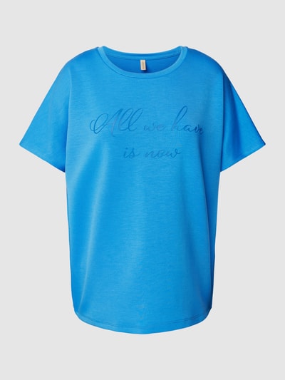 Soyaconcept T-shirt z nadrukiem z napisem model ‘Banu’ Niebieski 2