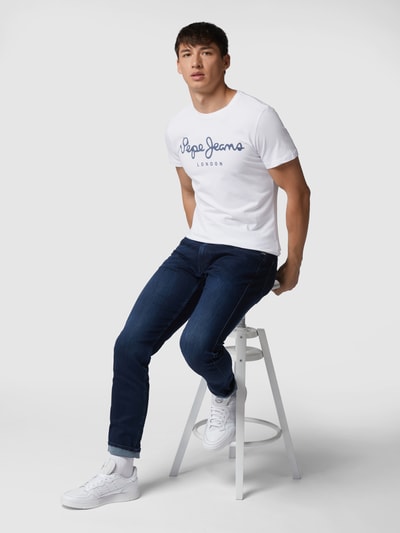 Pepe Jeans Slim Fit T-Shirt mit Logo Weiss 1