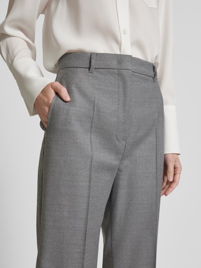 Max Mara Studio Straight Fit Stoffhose aus Schurwoll-Mix Hellgrau 3