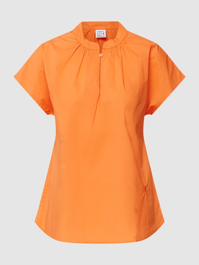 Emily Van den Bergh Blouse met opstaande kraag en druppelvormige hals. Oranje - 2