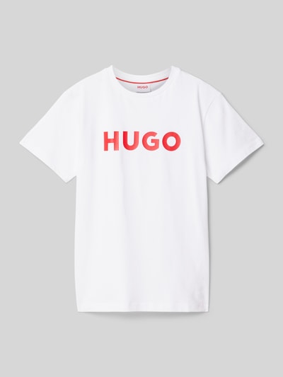 HUGO T-shirt z okrągłym dekoltem Biały 1