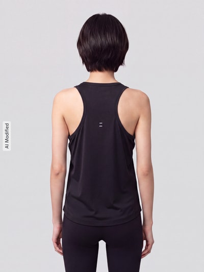 Nike Training Slim Fit Sport-Top mit Logo-Print Modell 'Tempo' Black 5