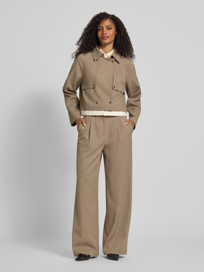 Jake*s Collection Stoffhose mit elastischem Bund und Tunnelzug Mud 1