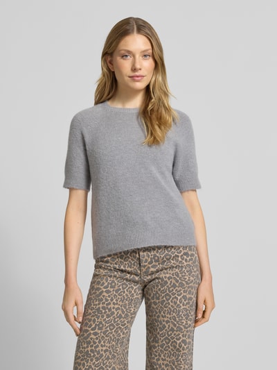 Rich & Royal Gebreid shirt met ronde hals en 1/2-mouwen Middengrijs - 4