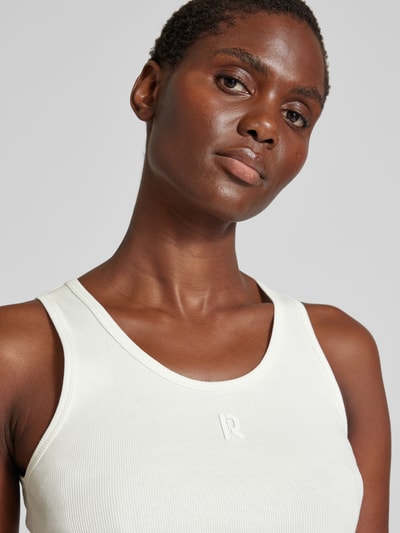 Rabanne Tanktop in Ripp-Optik Weiss 3