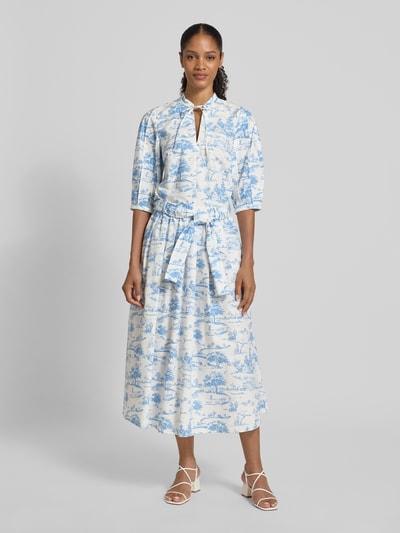 Christian Berg Woman Selection Midirock mit Bindegürtel Ecru 1