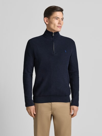 Polo Ralph Lauren Gebreide pullover met labelstitching Marineblauw gemêleerd - 4