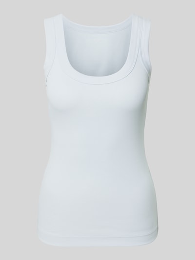 Marc Cain Tanktop mit geripptem U-Ausschnitt Hellblau 2