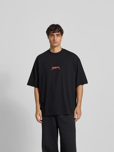 VETEMENTS Regular Fit T-Shirt mit Logo-Print Black 4