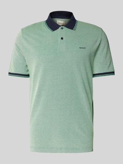 Gant Regular Fit Poloshirt mit Label-Stitching Modell 'OXFORD' Dunkelgruen 2