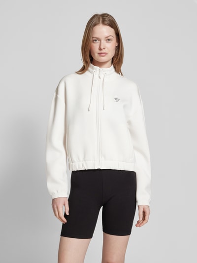 Guess Activewear Sweatjacke mit Stehkragen Modell 'CECILIA' Offwhite 4