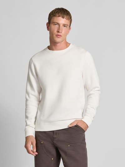 Blend Sweatshirt met ronde hals en logo Offwhite - 4