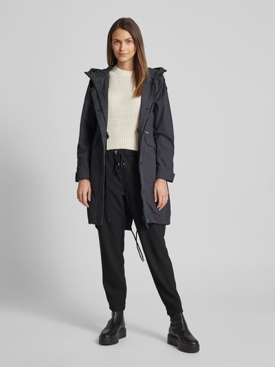 khujo Lange jas met drukknoopsluiting, model 'DANA' Donkerblauw - 1
