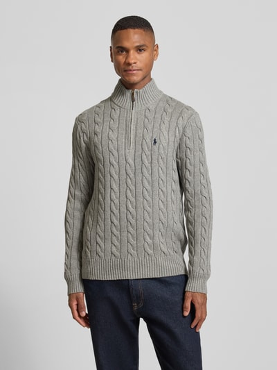 Polo Ralph Lauren Gebreide pullover met labelstitching Middengrijs - 4