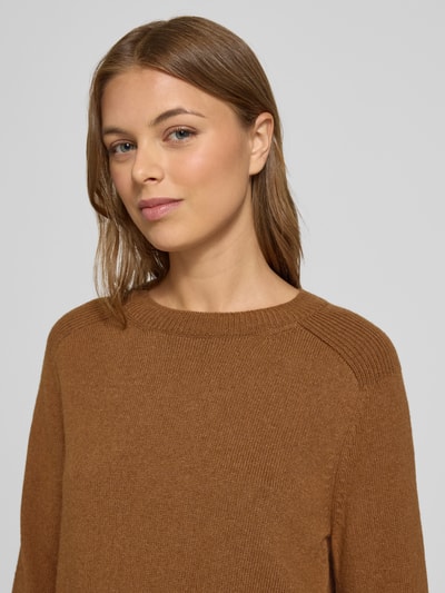 Lanius Sweter wełniany krótki z okrągłym dekoltem Koniakowy 3