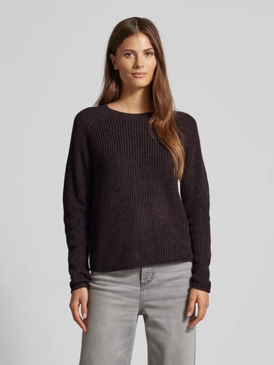 QS Gebreide pullover met ronde hals Paars - 4