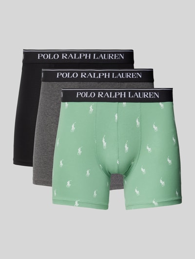 Polo Ralph Lauren Underwear Trunks mit elastischem Label-Bund im 3er-Pack Lind 1