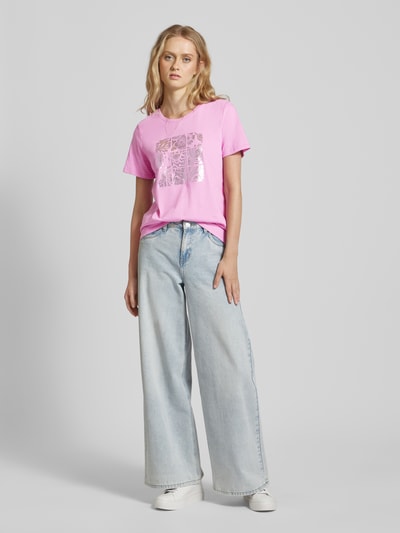 s.Oliver RED LABEL T-shirt met motiefprint Rosé - 1