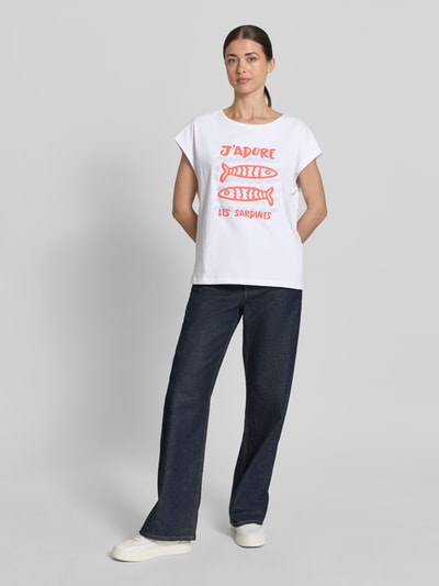 Smith and Soul Oversized T-Shirt mit Motiv-Print Weiss 1