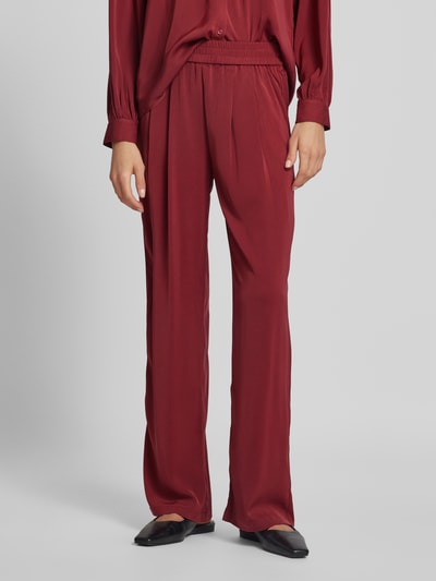 B.Young Baggy fit stoffen broek met bandplooien, model 'Idona' Bordeaux - 4