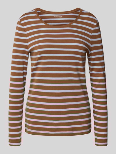 Christian Berg Woman Longsleeve mit Rundhalsausschnitt Cognac 2